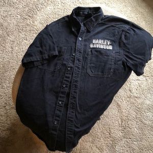 Harley Davidson half sleeve button